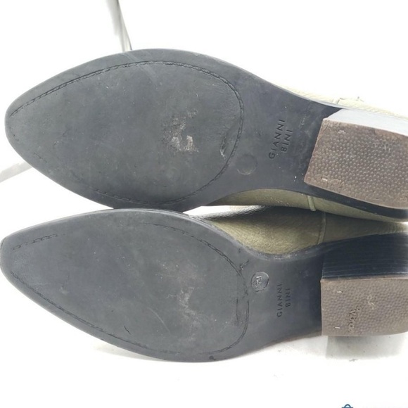 Gianni Bini Montana 611 Leather Western Boot in Olive w/Pink/Purple Detail - Picture 5 of 6